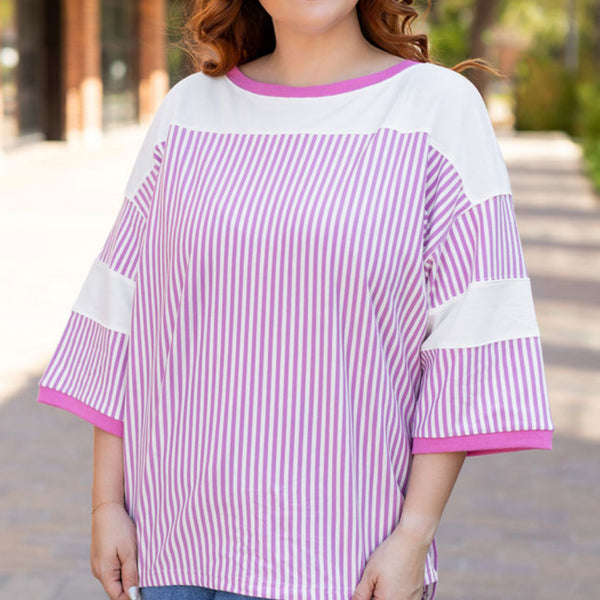 Women's Purple Stripe Shirt (RTS)