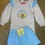 Stripe Turkey Skort Set - Girl (RTS)