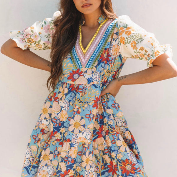 Boho Mini Dress (RTS)