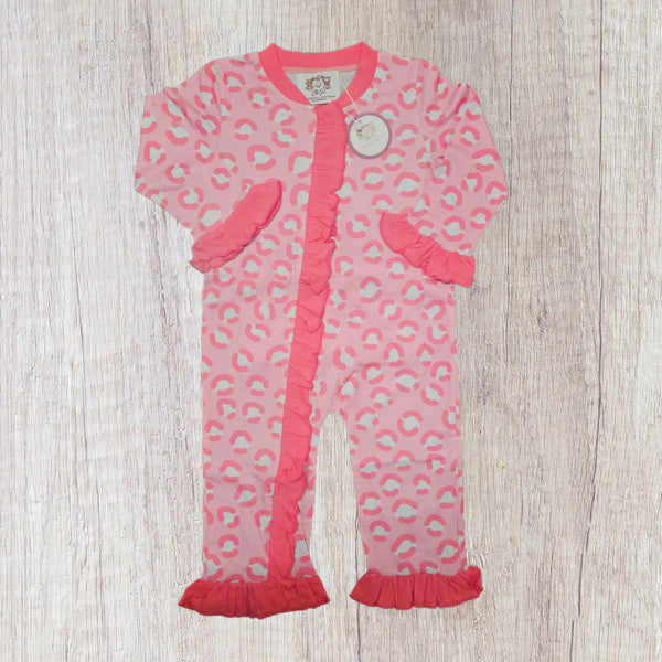 Sarah's Sassy Leopard- Girls Zippie (RTS)