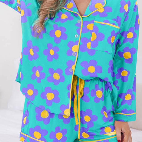 Women's Teal Floral Lounge (RTS)