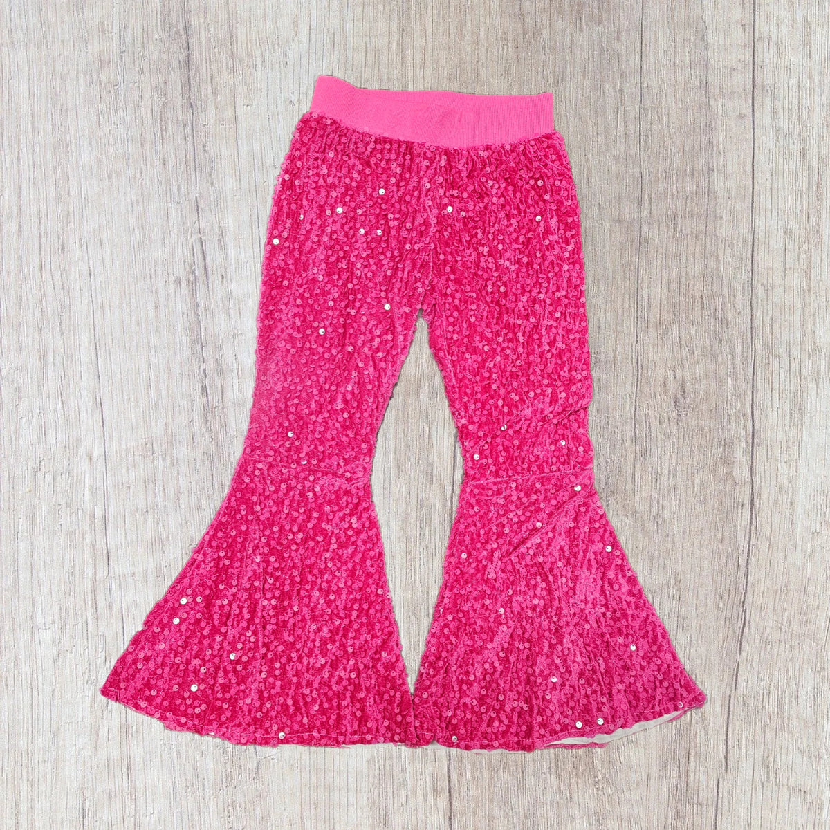 Hot Pink Sequined Flares (RTS)