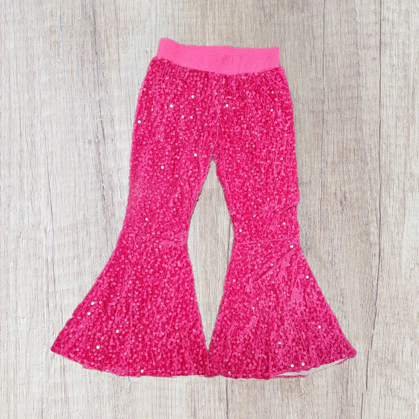 Hot Pink Sequined Flares (RTS)