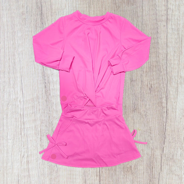 Athletic Pullover Set W/Logo - Pink (RTS)