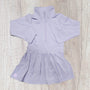 Collar Zipper Athletic Dress W/Logo - Purple (RTS)