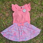 Watercolor Princess Skort Set - Pink (RTS)