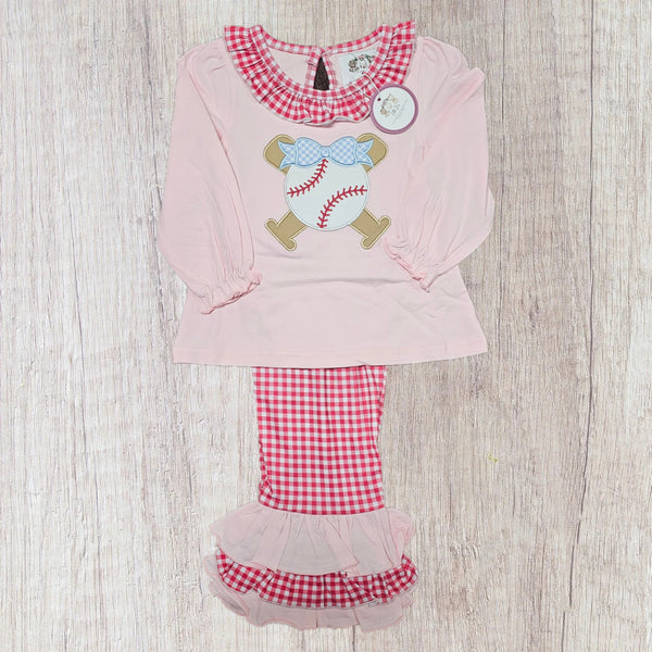 Baseball Baseball - Girl Pants Set (RTS)