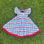 Girly Girl Twirl Dress - Red Plaid (RTS)