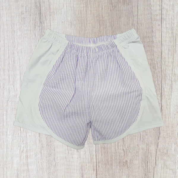 Purple Seersucker Shorts (RTS)