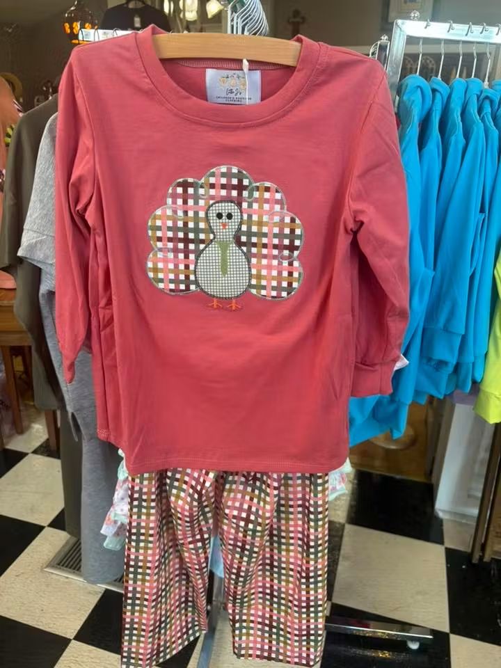 Plaid Turkey Pant Set - Boy (RTS)