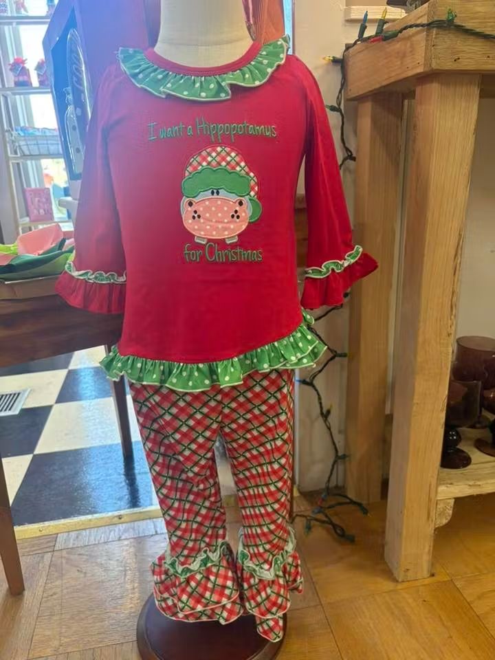 I Want A Hippopotamus Pant Set - Girl (RTS)