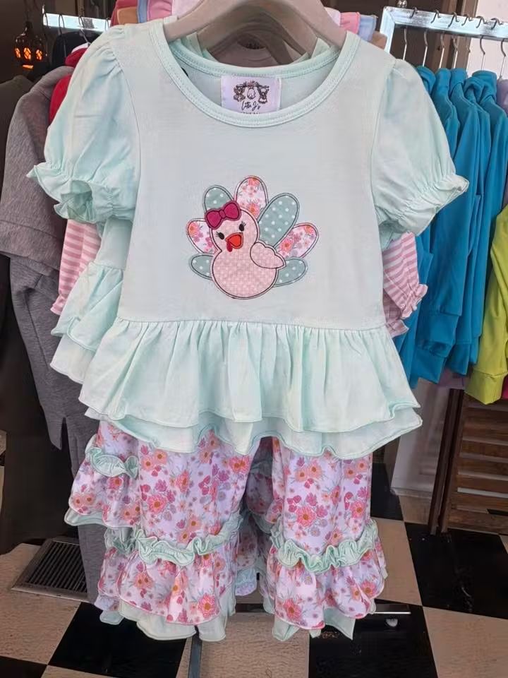 Floral Turkey Pant Set - Girl (RTS)