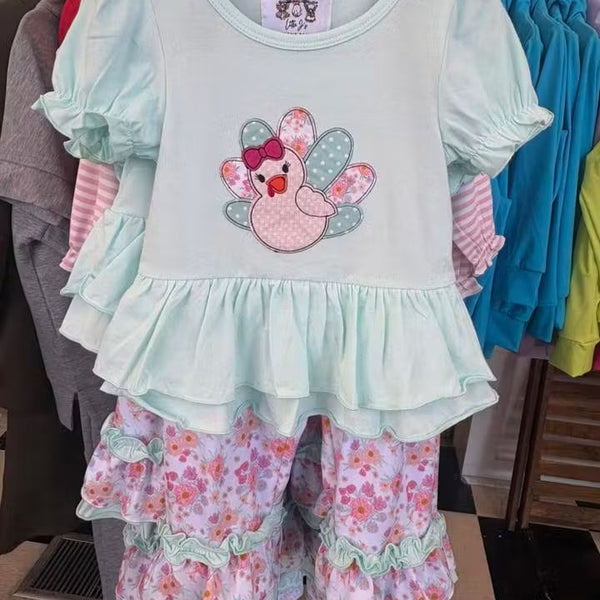 Floral Turkey Pant Set - Girl (RTS)