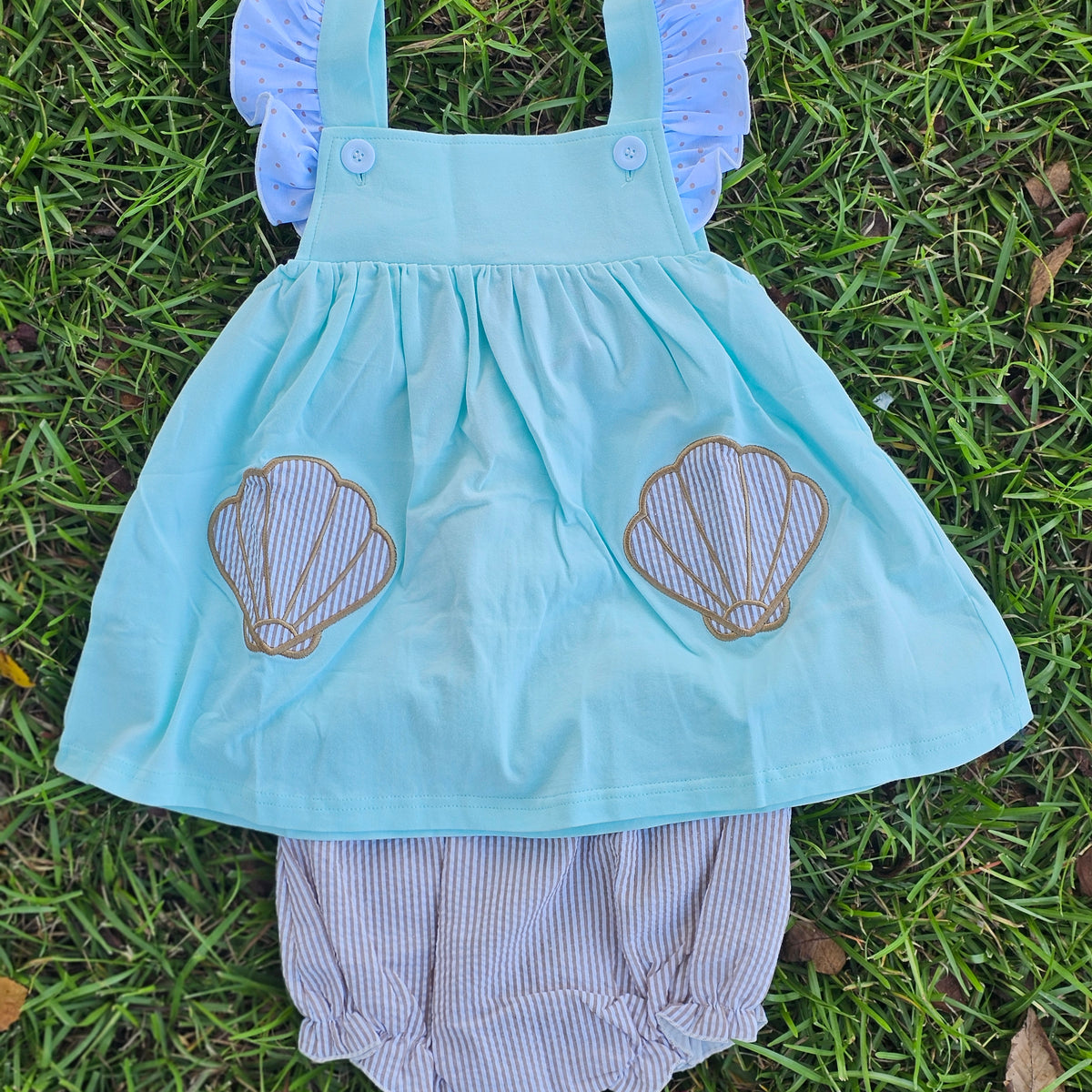 Sara's Seafoam Seashells- Girl Set (RTS)