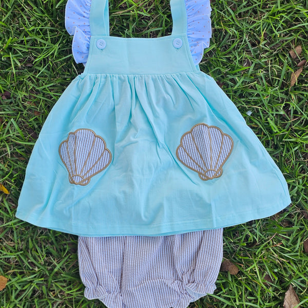 Sara's Seafoam Seashells- Girl Set (RTS)