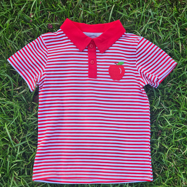 Red Striped Apple Polo (RTS)