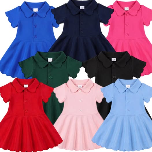 Scalloped Collared Athletic Dresses (RTS)