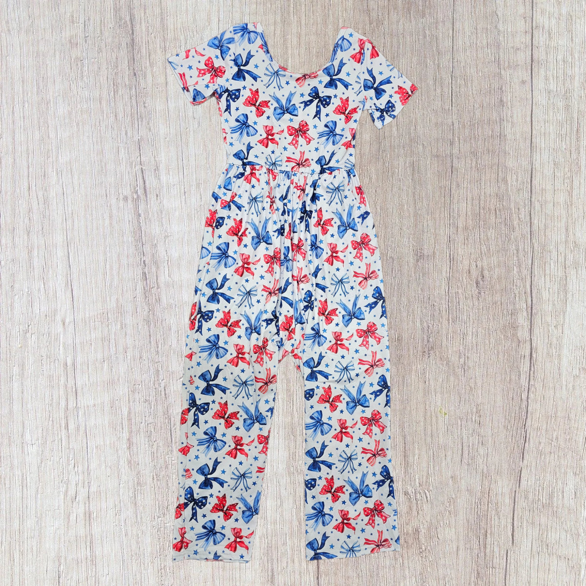 4th Of July Bows - Romper (RTS)