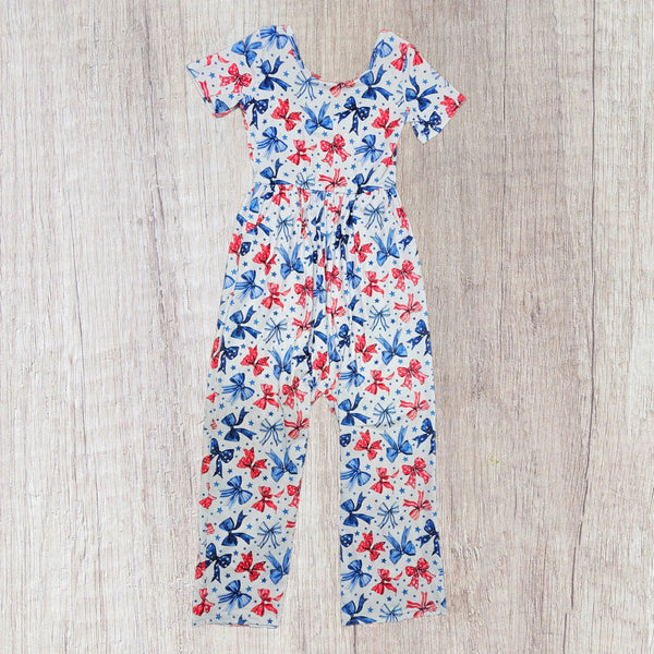 4th Of July Bows - Romper (RTS)